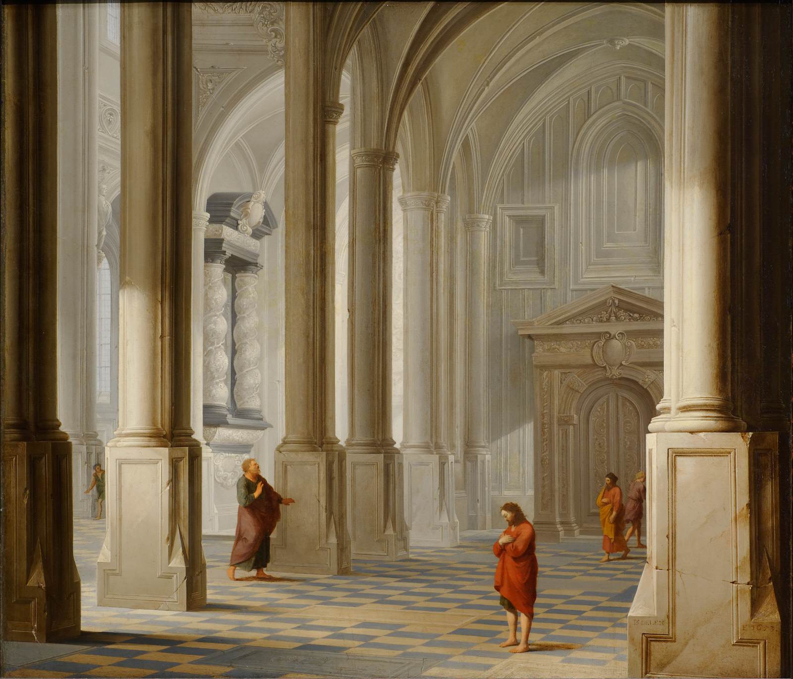 Interior of the Church with the Parable of the Pharisee and the Publican