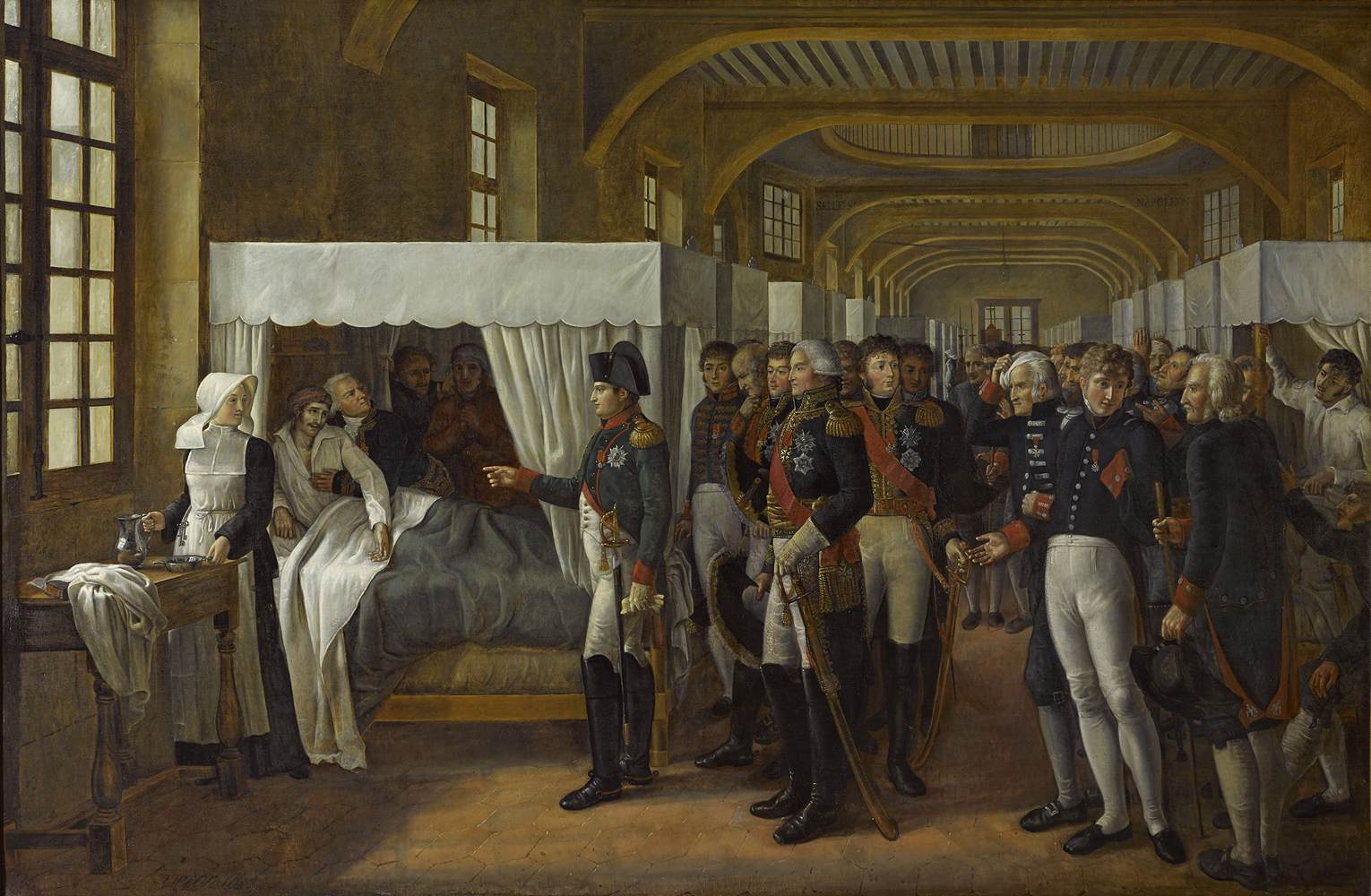 Napoleon besucht die Pflege der Invaliden