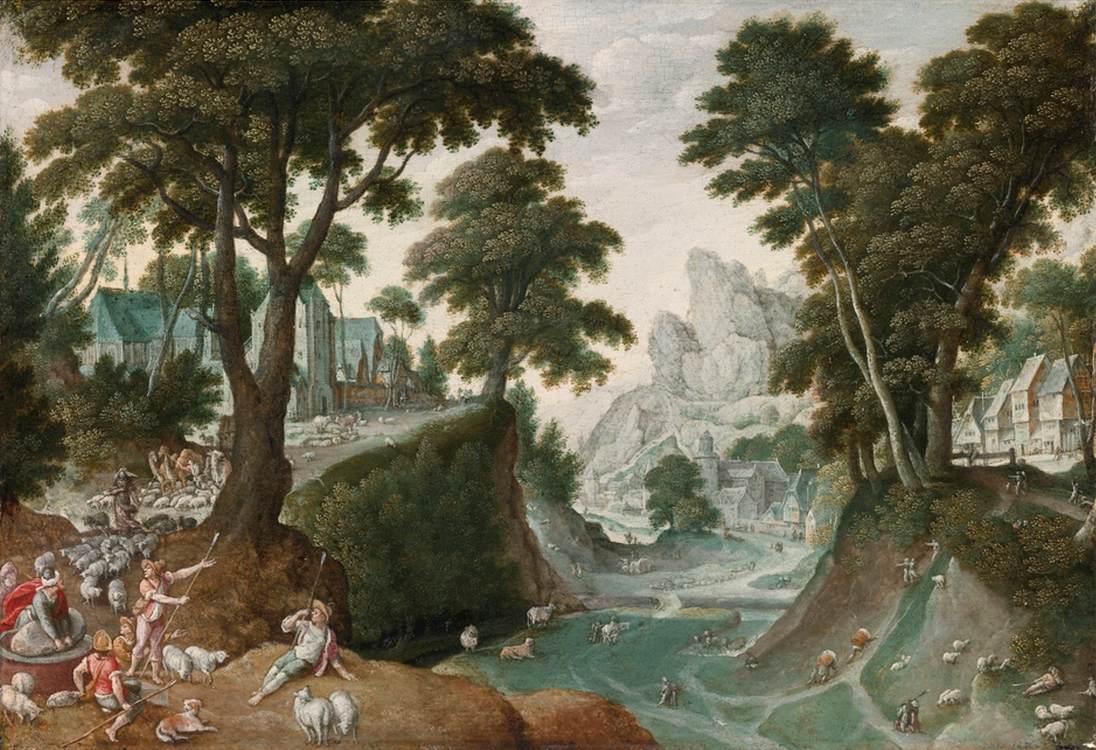 Mountainous Landscape with The Return of James from Canaan