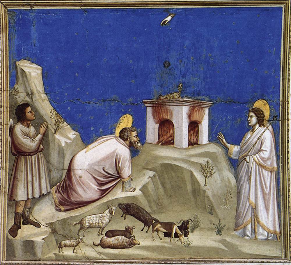 No 4 Scene della vita di Joaquín: 4 Offerta di sacrificio di Joaquin (prima del restauro)