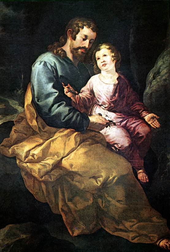 Saint Joseph og barnet Jesus Kristus