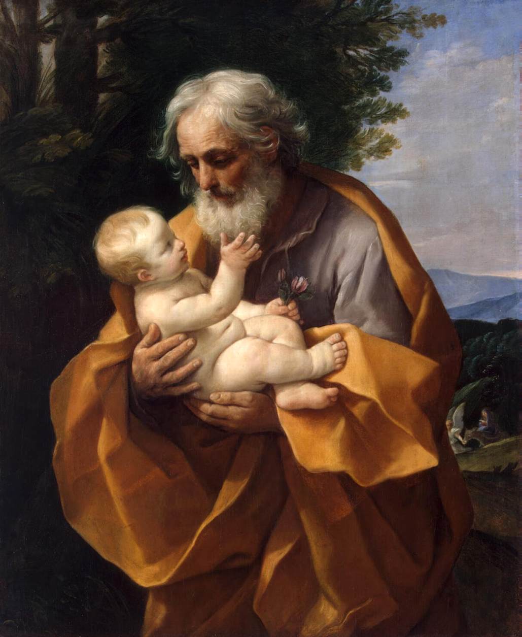 San José con il bambino Gesù