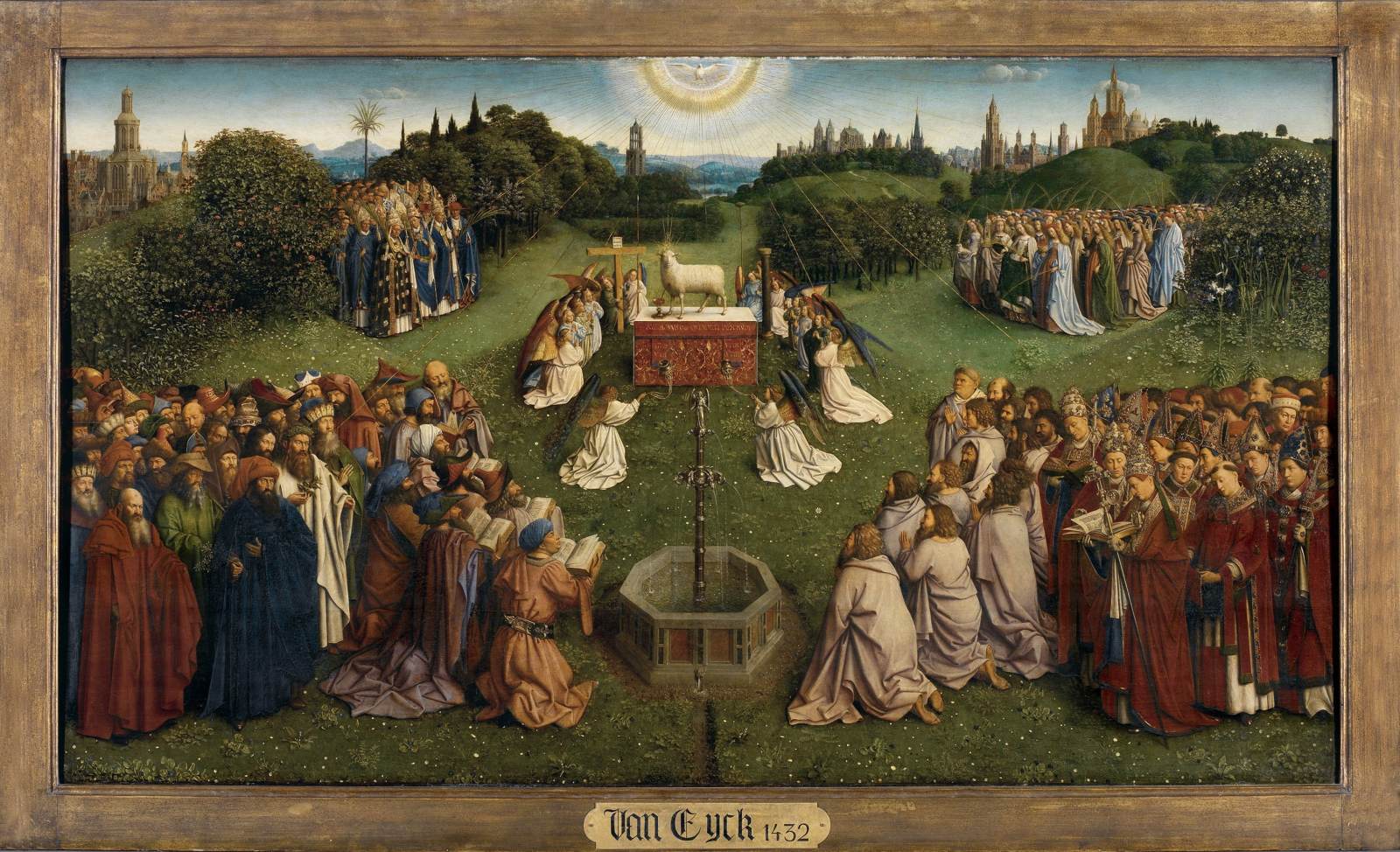 La pala d'altare del Gand: adorazione dell'agnello