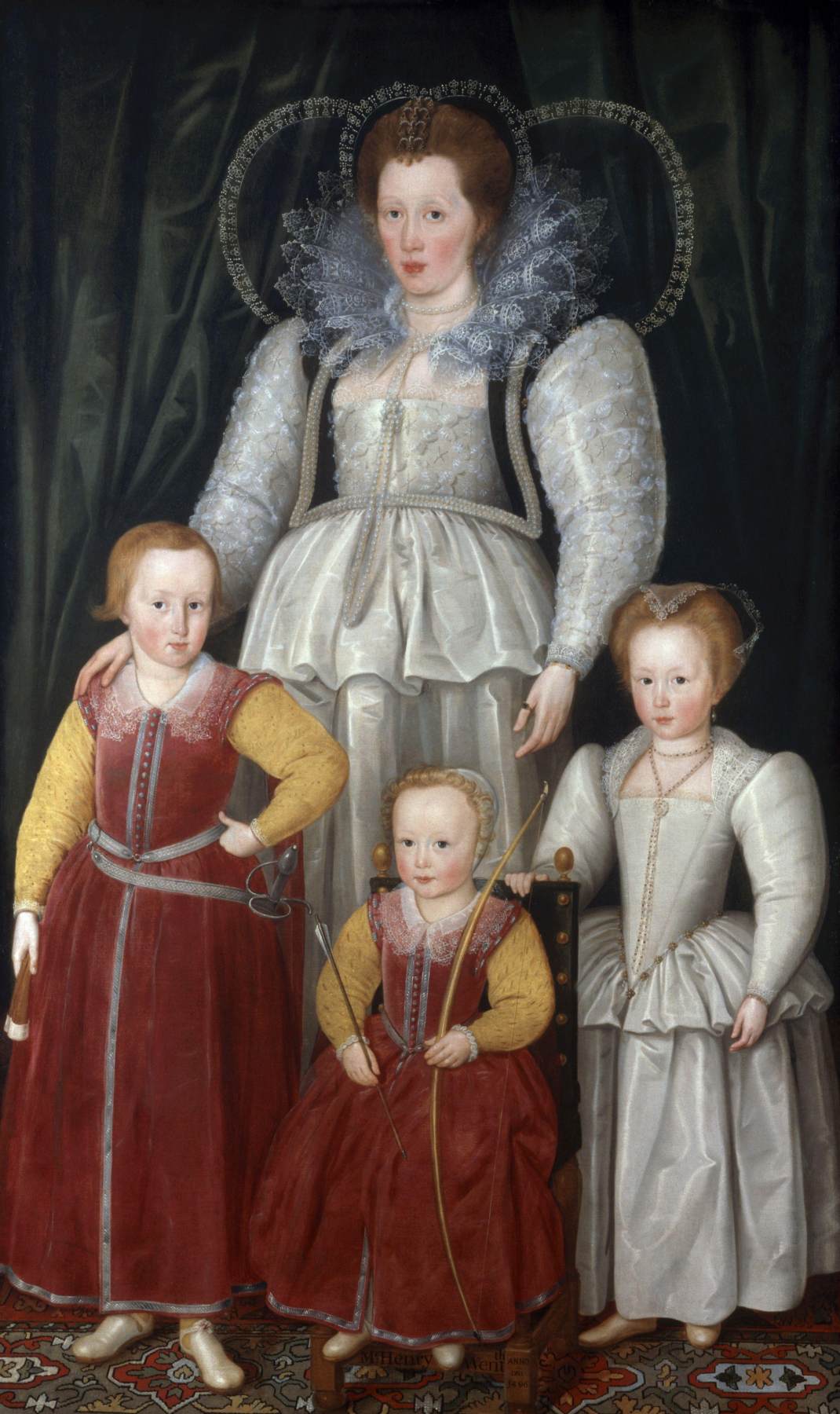 Anne, Lady Pope com seus filhos