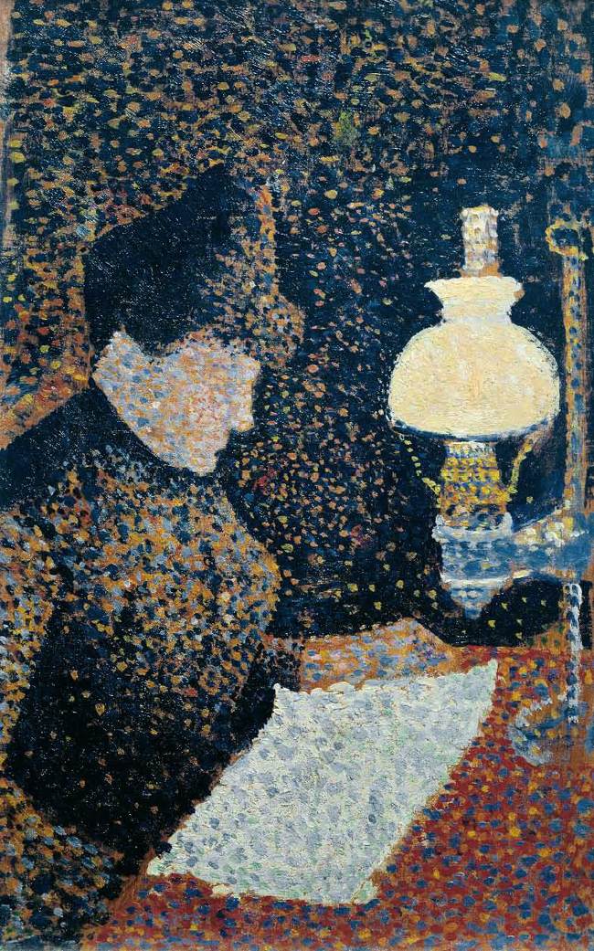 Femme pour une lampe