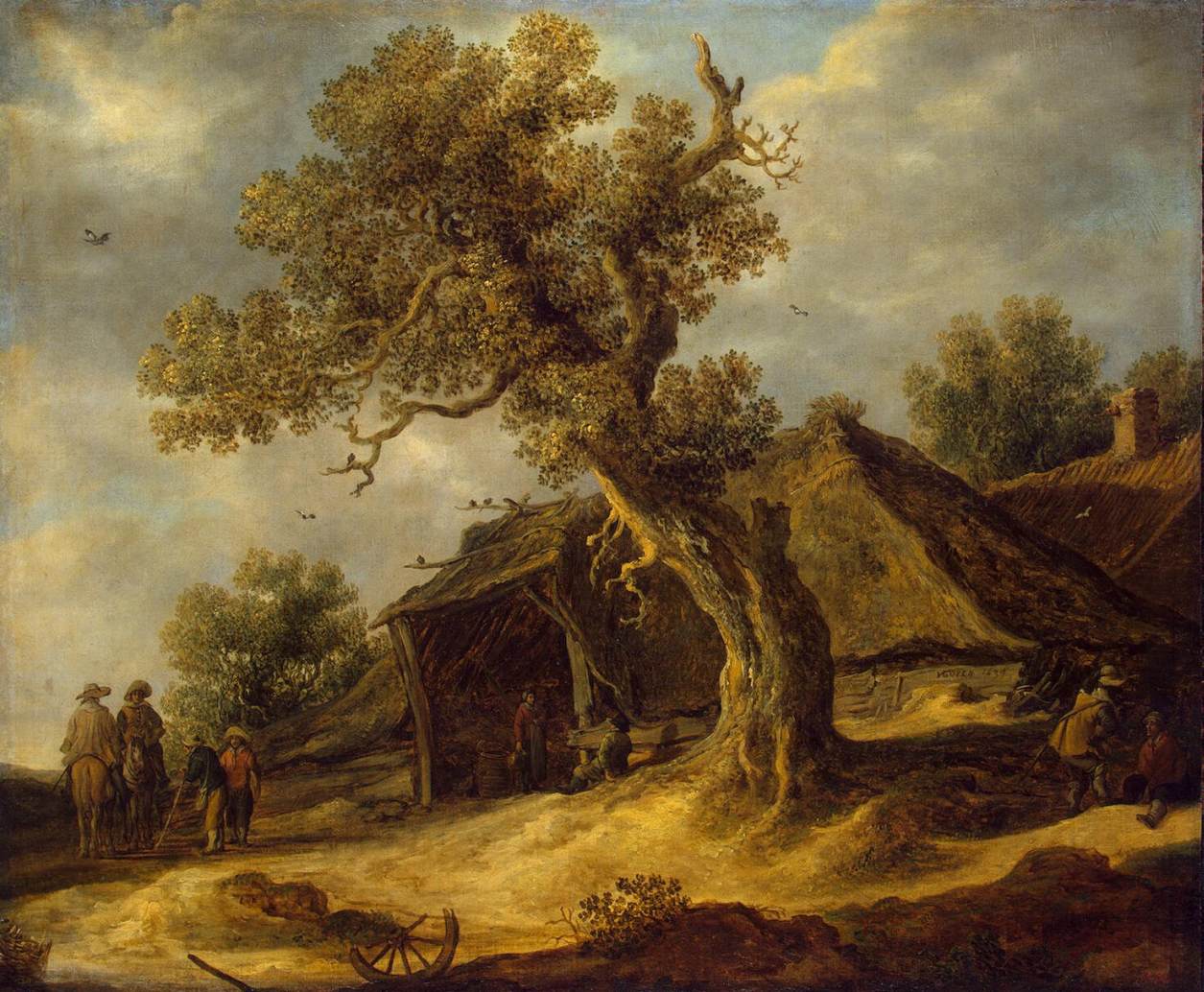 Paesaggio con quercia