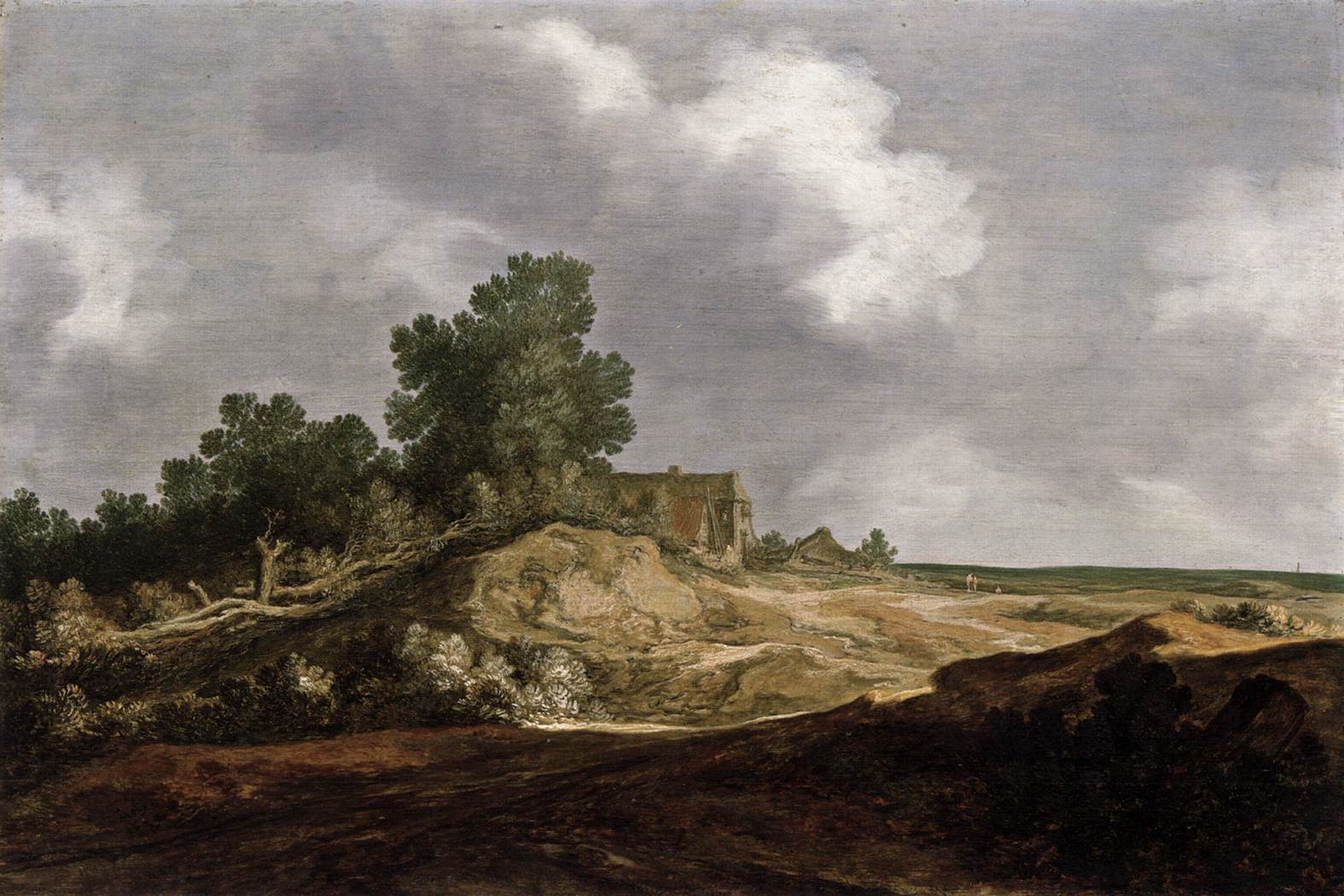 Paysage avec une cabine