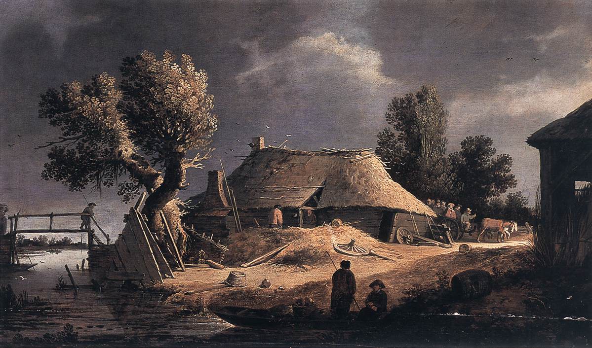 Paysage avec ferme