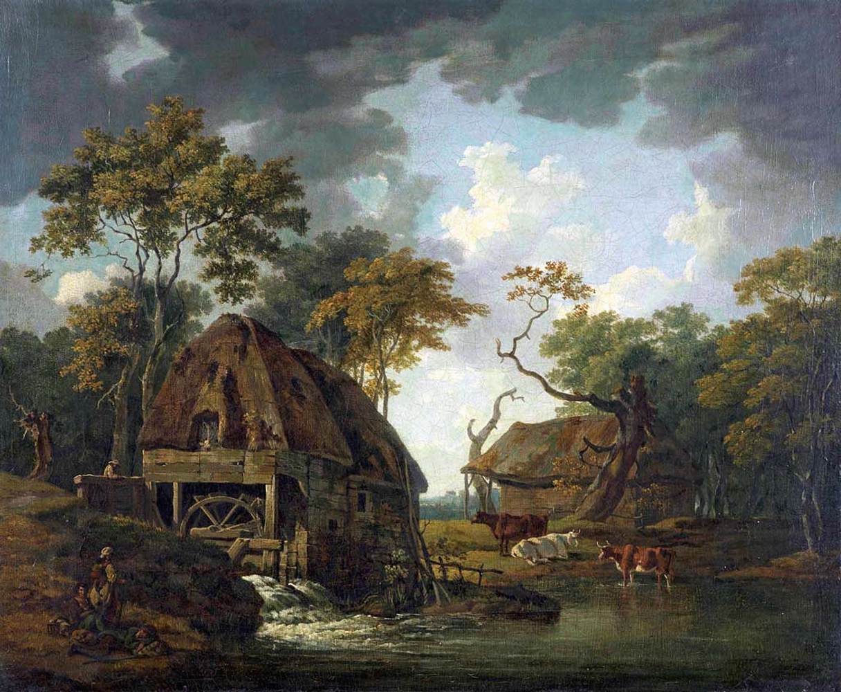 Landschaft mit einer Wassermühle