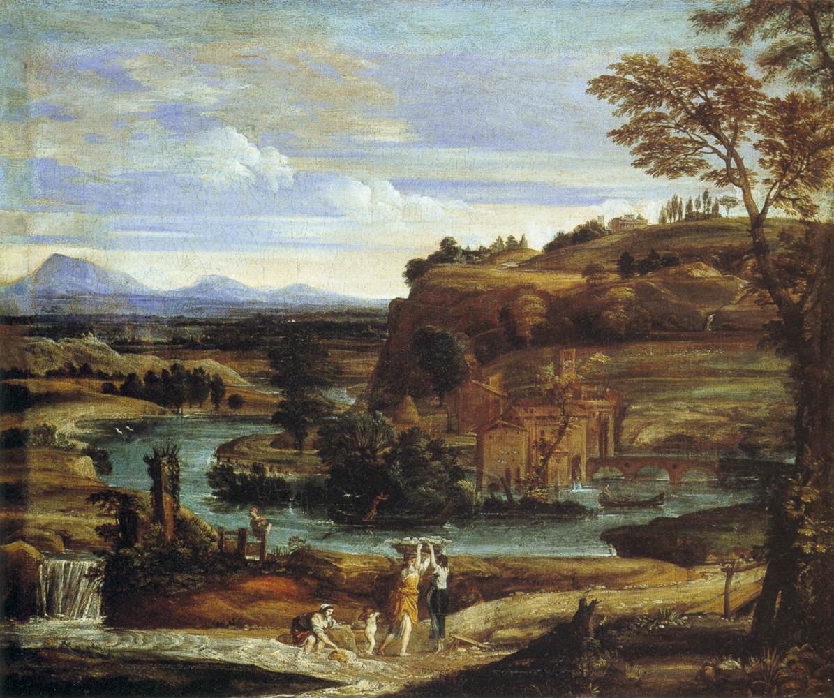 Landscape with a Boy Pouring Wine