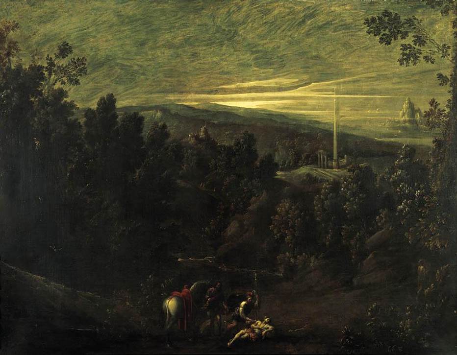 Landschap met de goede Samaritaan