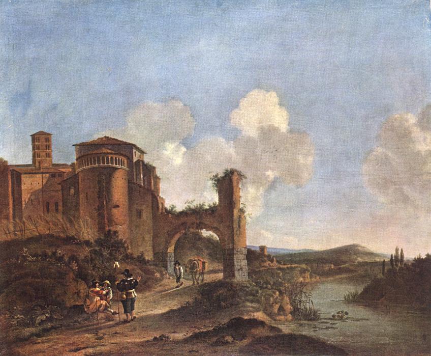 Italian Landscape with Saint John and Saint Paul in Rome