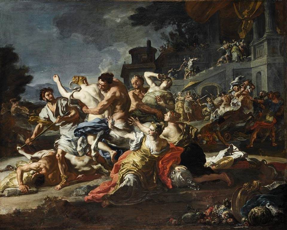 Lapitas와 Centaurs 사이의 전투