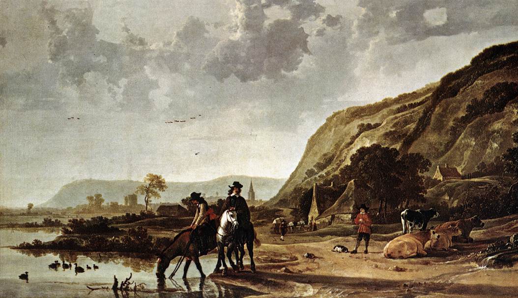 Great River Landscape with Horsemen