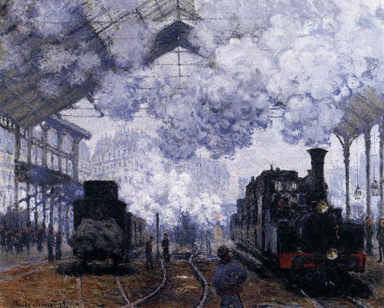 Gare Saint-Lazare, wchodząc do pociągu