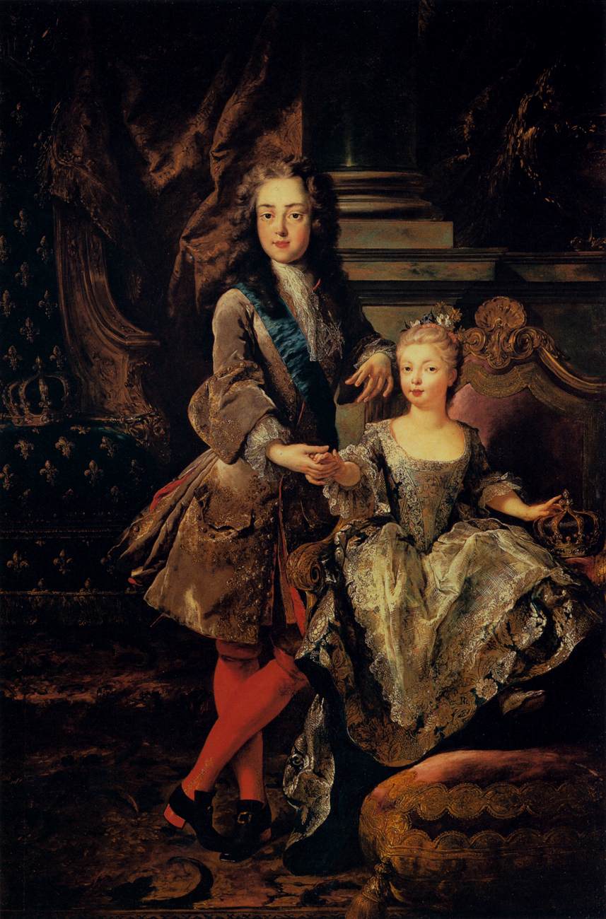 Retrato de Louis XV de Francia y María Ana Victoria de España