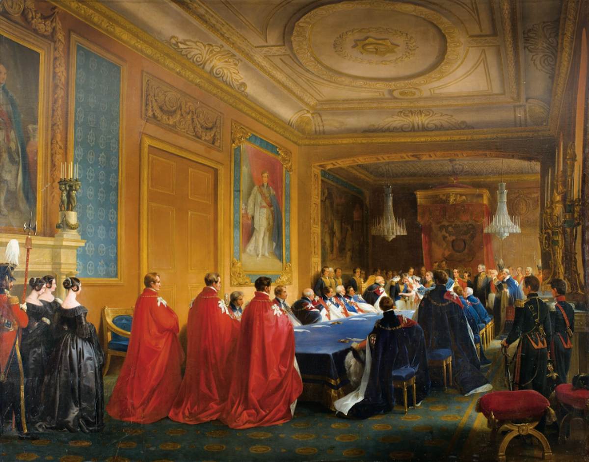 Louis-Philippe Being Decorated with the Order of the Garter