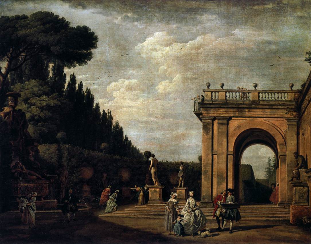 Vista en El Parque de La Villa Ludovisi en Roma