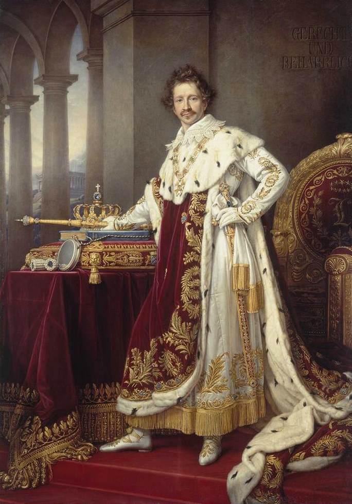 Rey Ludwig I sur ses robes de couronnement