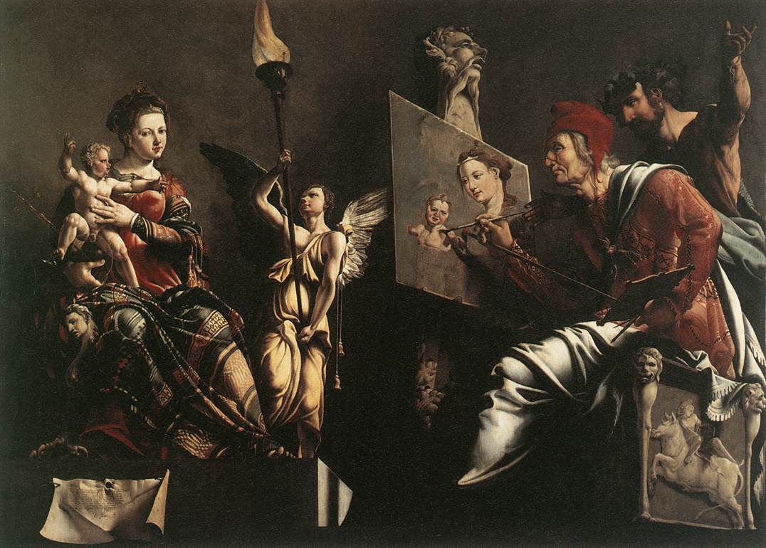 סן לוקאס מציירת את הבתולה והילד