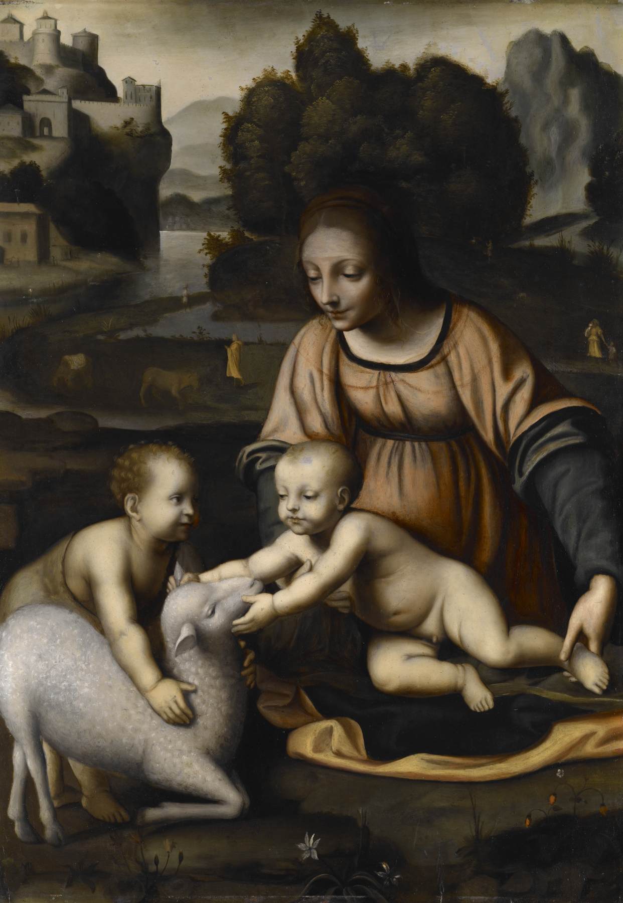La Virgen y el Niño con San Juan Bautista y El Cordero