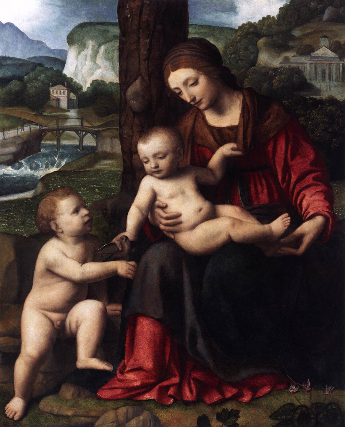 La Virgen con El Niño y El Joven San Juan