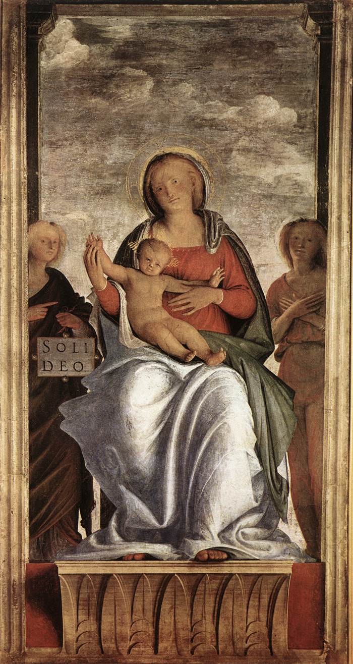 Madonna e criança com dois anjos