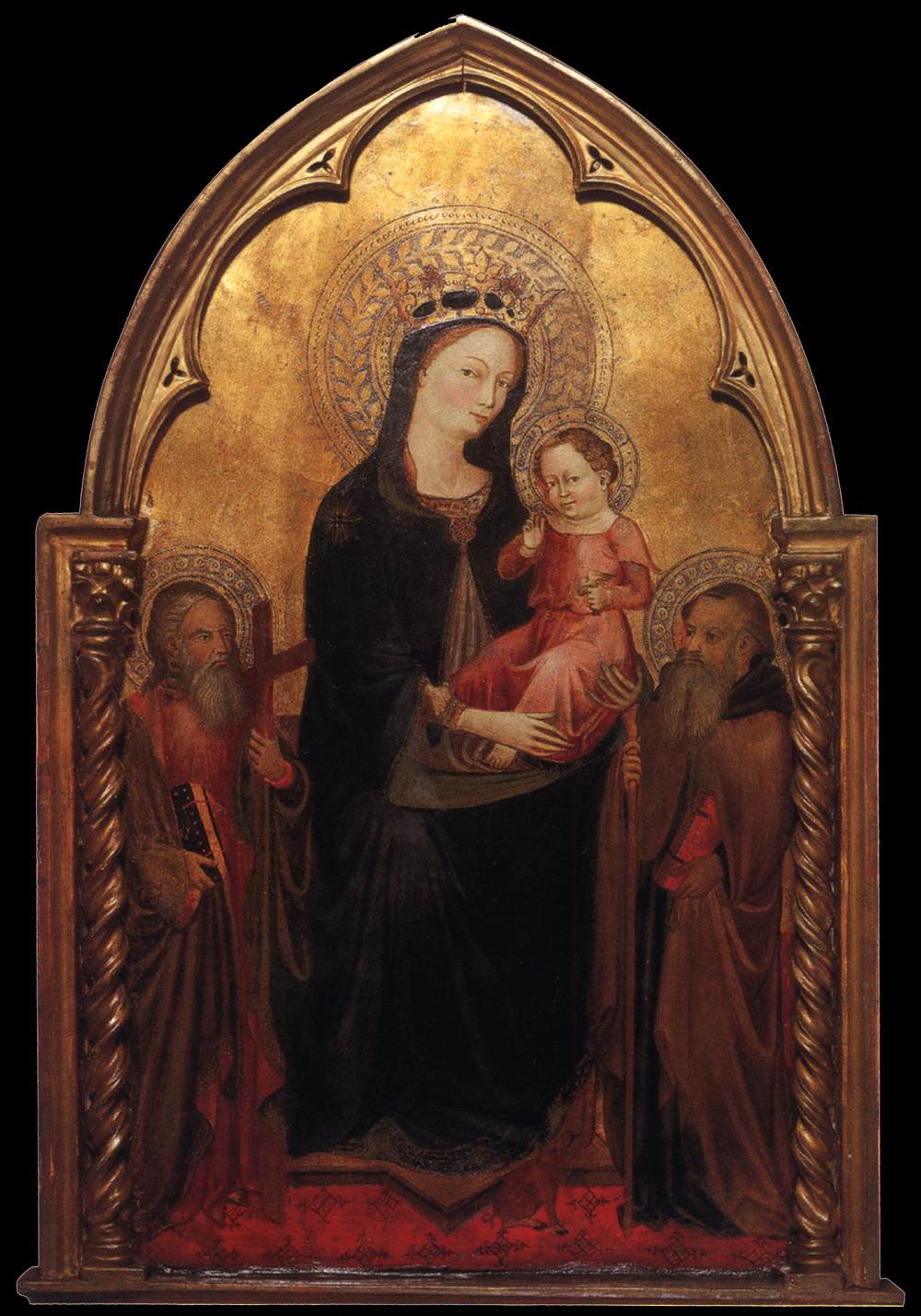 La Virgen Entronizada con Los Santos