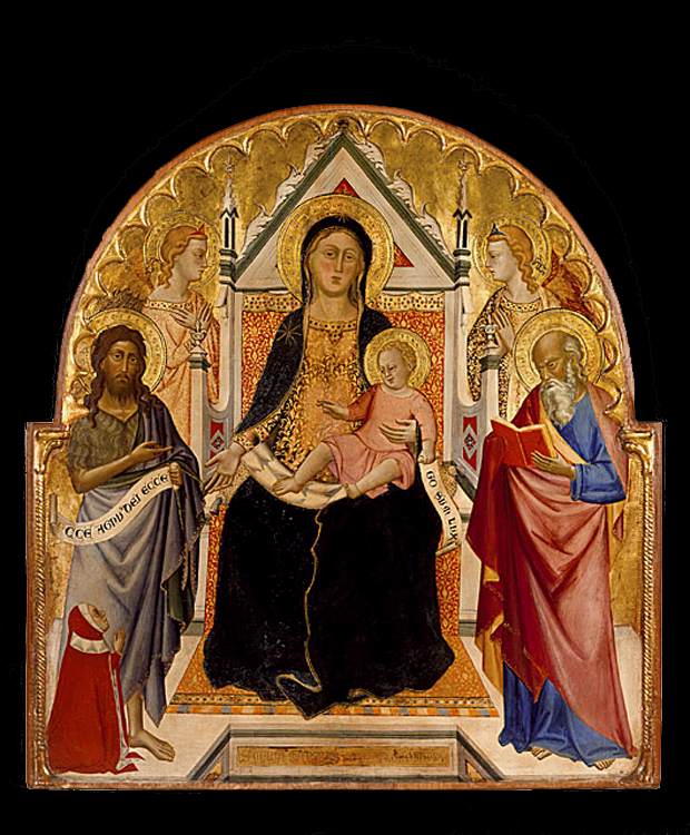 The Virgin and the Child con San Juan Baptist e San Pablo