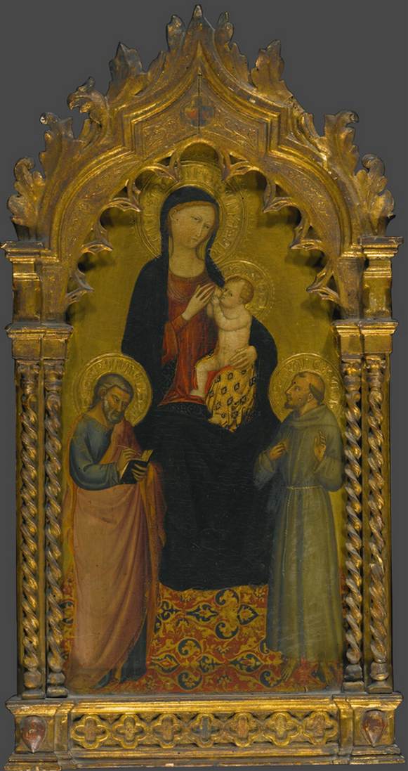 Dziewica i dziecko z Saints Mateo i Francisco