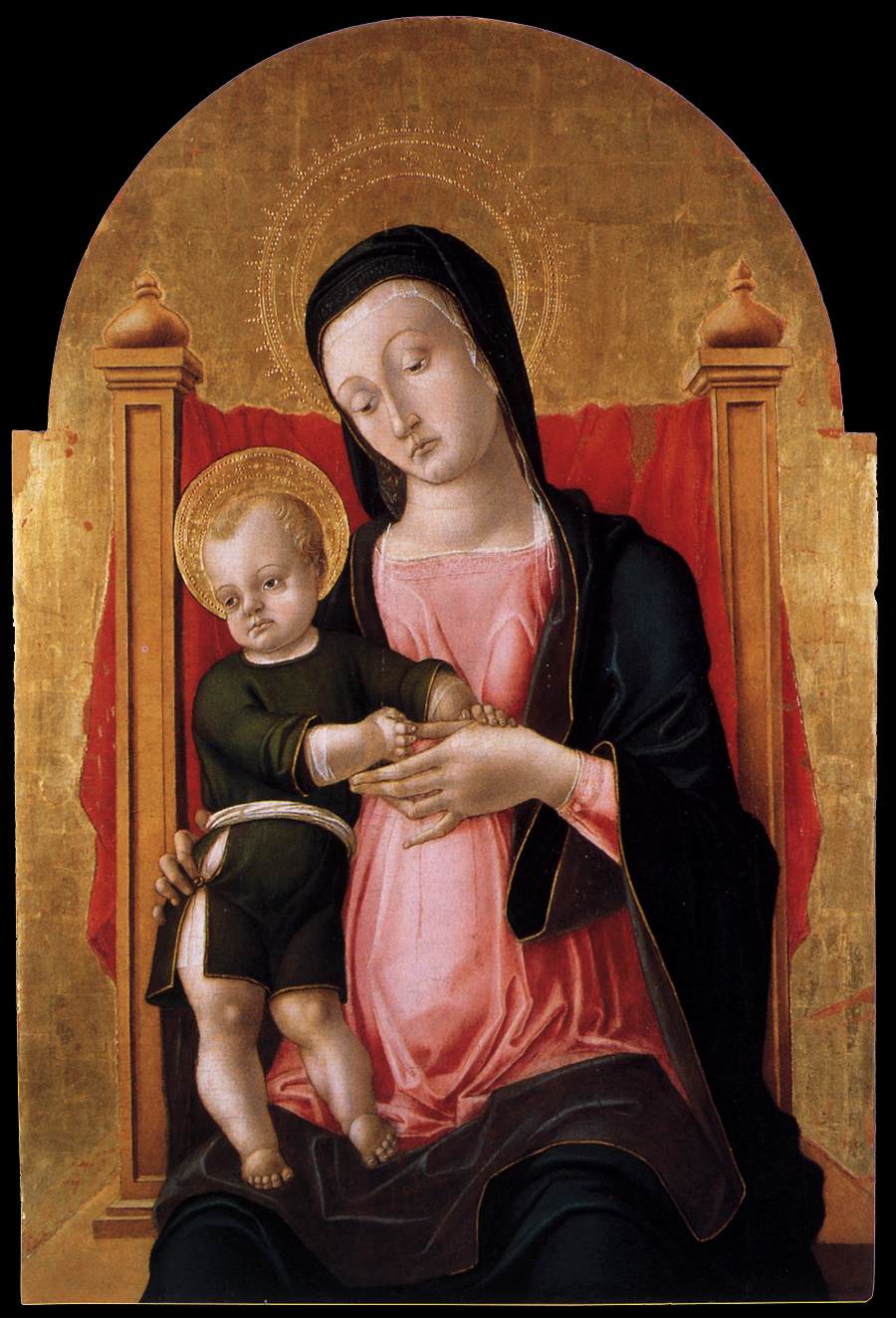 La Vergine e il bambino in trono