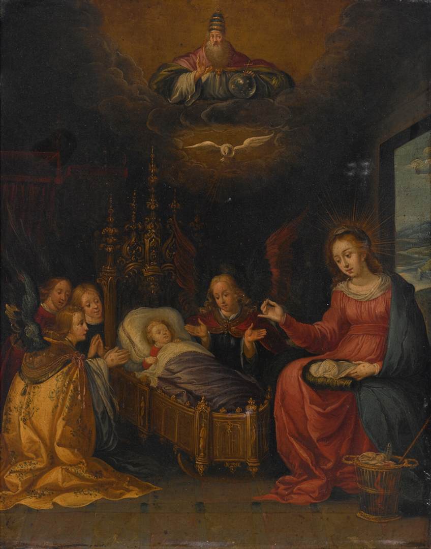 The Virgin and Son with God the Father, the Holy Spirit and the Adoring Angels