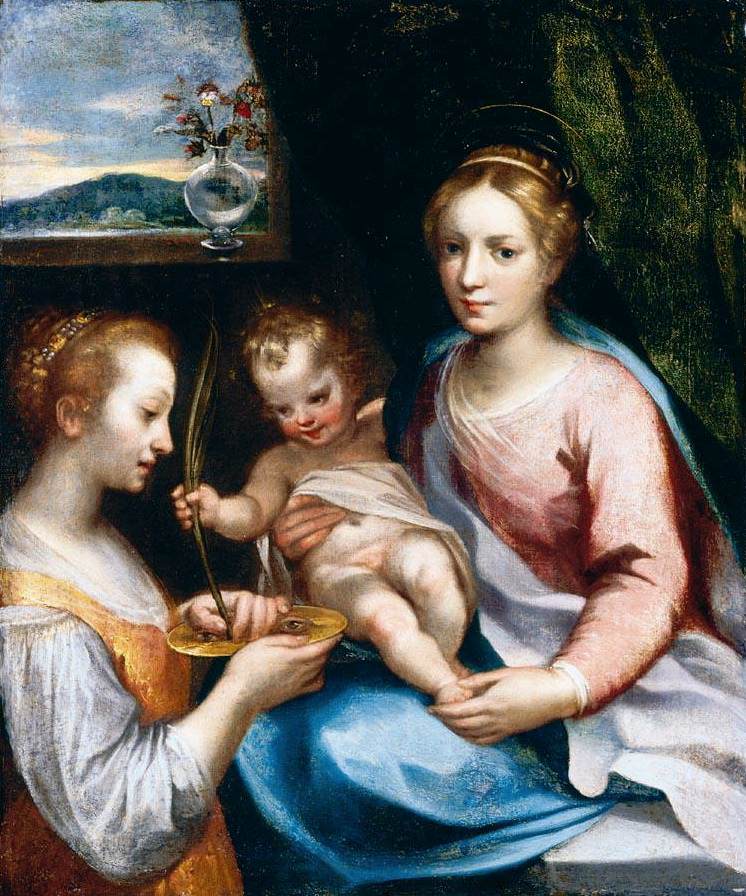 Die Jungfrau und das Kind mit Santa Lucia