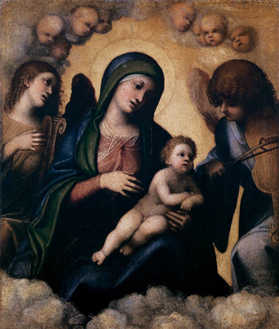 La Vergine e il bambino nella gloria