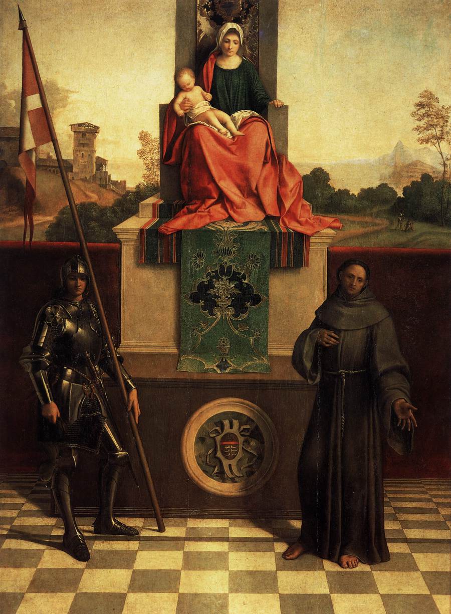 Madonna and Child Enthroned Between Saint Francis and Saint Liberalis