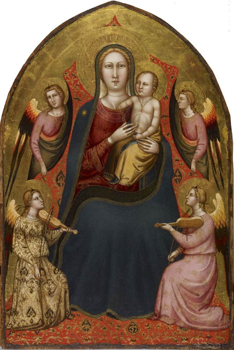 Дева и ребенок с ангелами