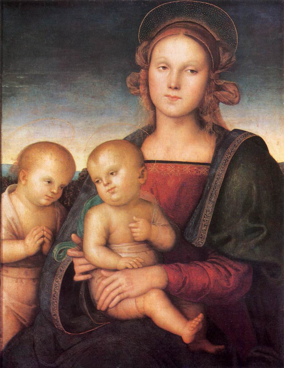 La vierge avec l'enfant et le bébé San Juan