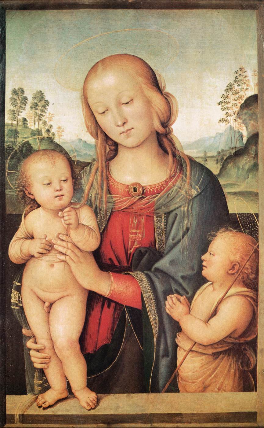 La vierge avec l'enfant et le bébé San Juan