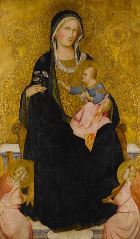 Madonna and Child Enthroned with Angels Making Music