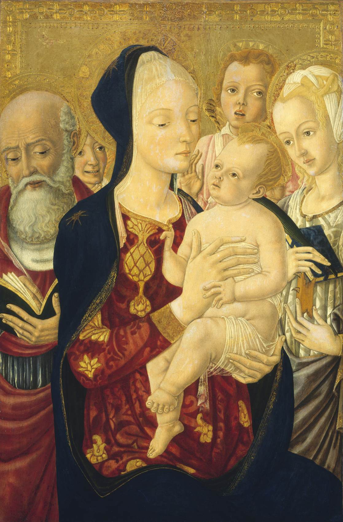 La Vierge et l'enfant avec San Jerónimo, Catalina de Alejandría et Ángeles