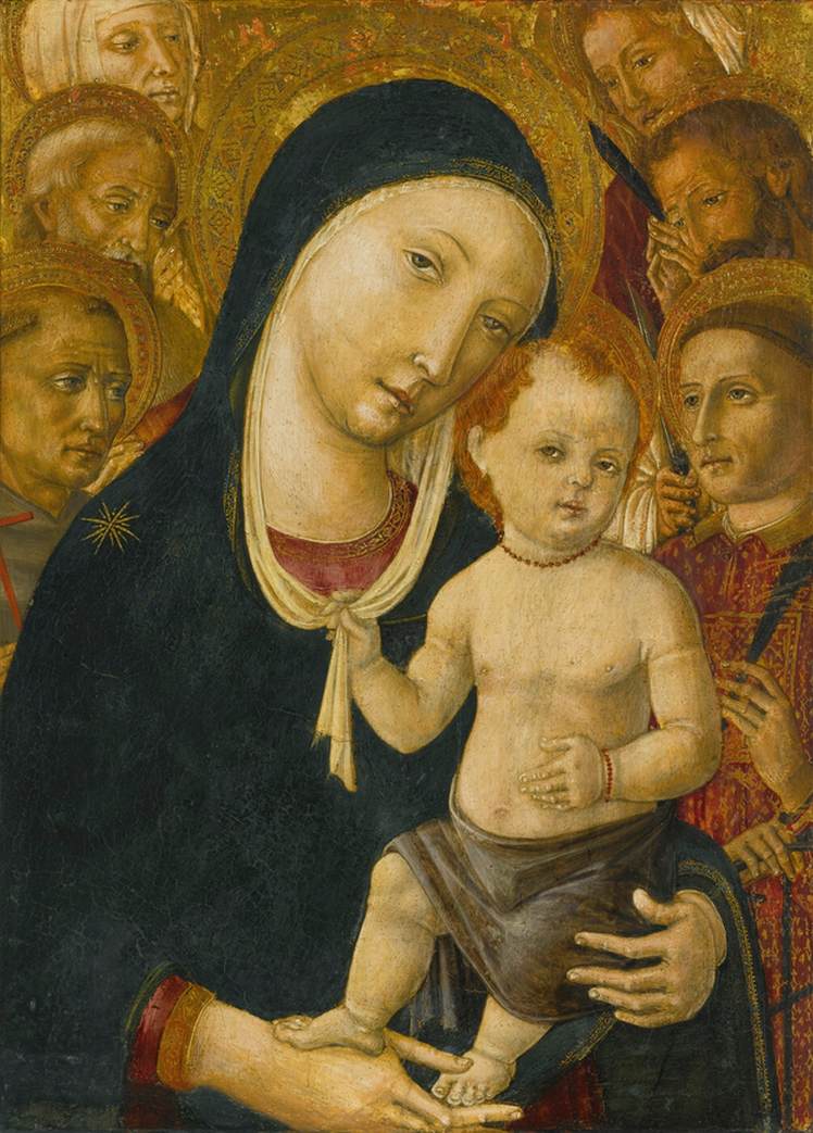 La vierge et l'enfant avec six saints