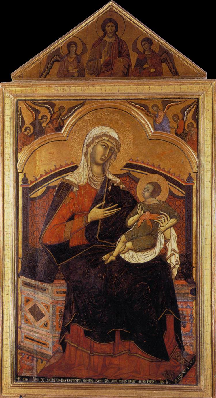 A Virgem e o Menino Jesus Entronizados