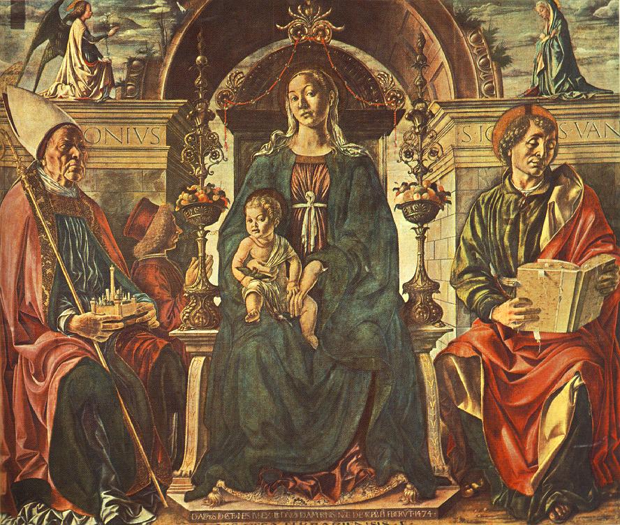 La vergine con il bambino e i santi