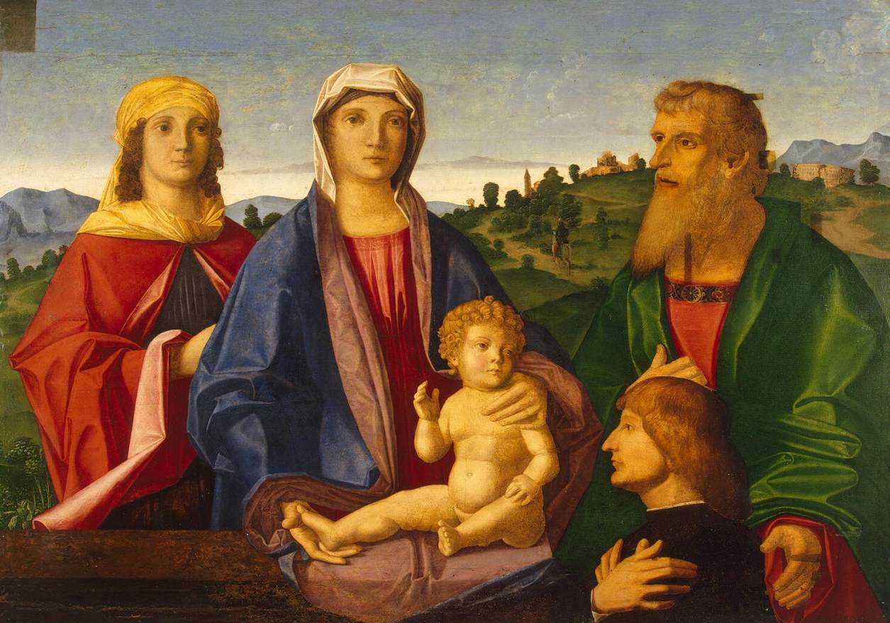 La vierge et l'enfant avec les saints et le donneur