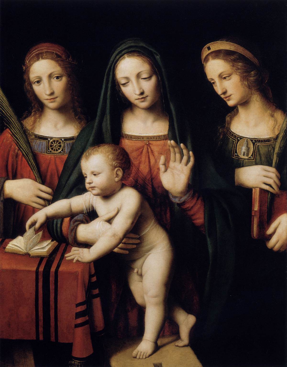 הבתולה והילד עם סנטה קטלינה וברברה