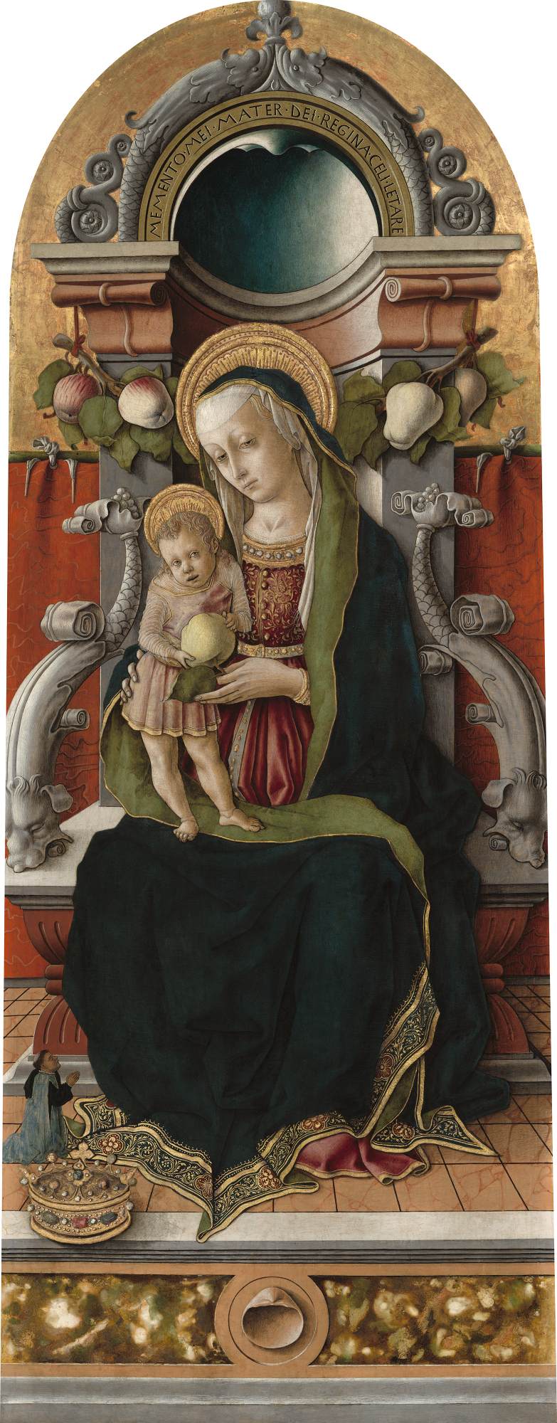 La Vergine e il bambino in trono di un donatore