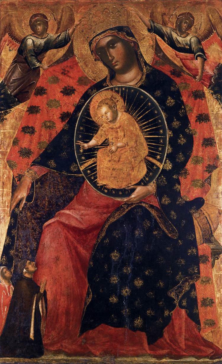 Madonna and Child with Two Voters