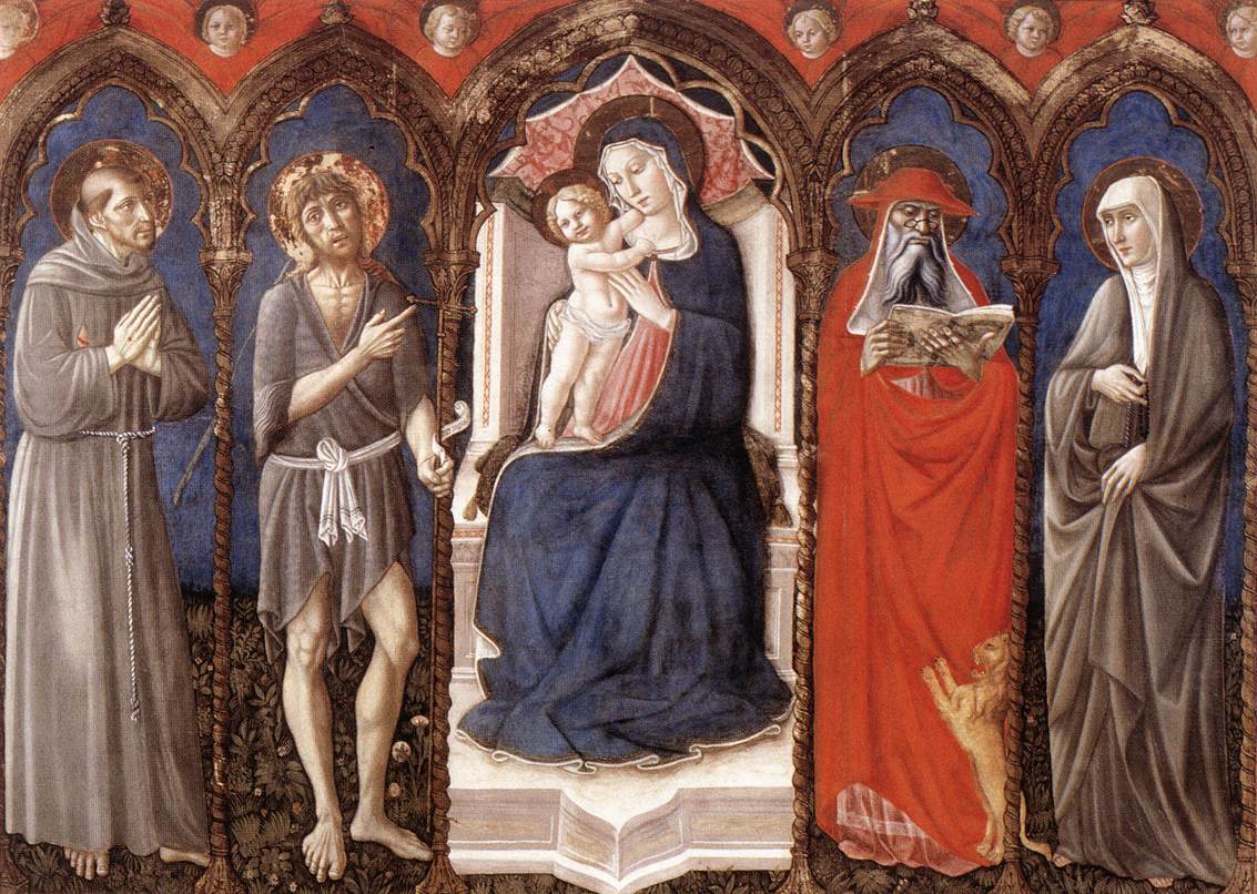 La vierge avec l'enfant et quatre saints