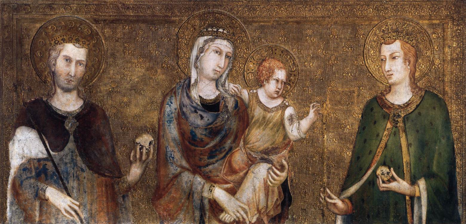 La vierge et un enfant entre San Esteban et San Ladislaus