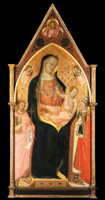 Virgin and Child Enthroned Among Saints